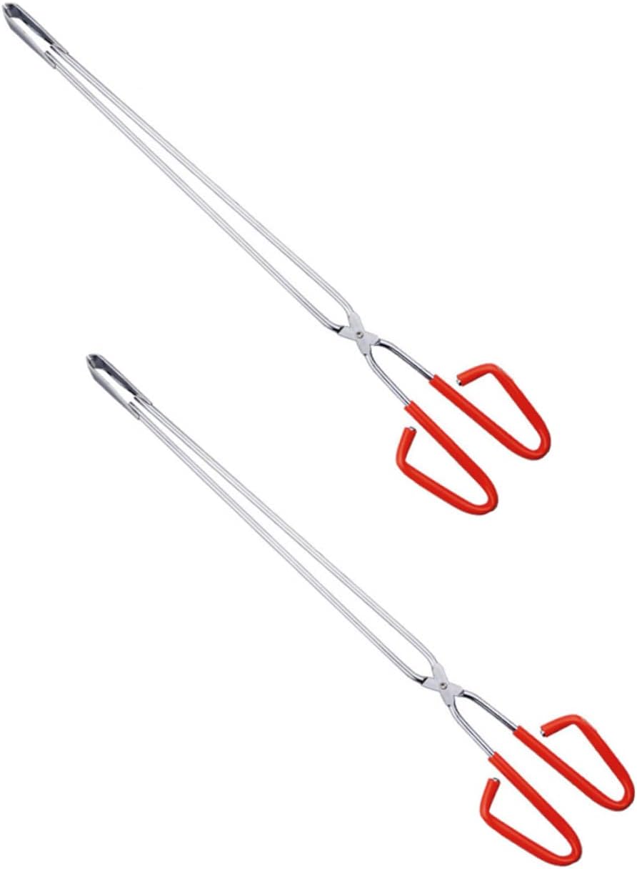 2pcs Stainless Steel Trash Clamp Grabber Tools Trash Pliers with Comfortable Handle for Easy Litter Collection and Garbage Pickup