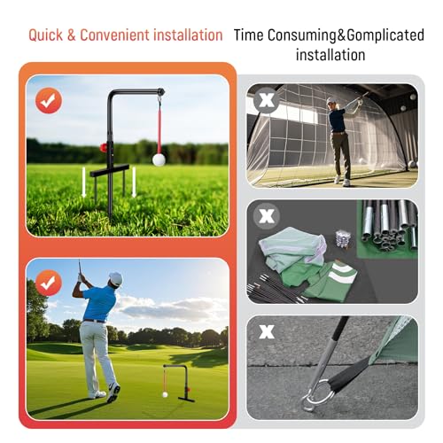 MELE LINKS Golf Swing Trainer, Golf Training Aid, Durable Metal Practice Golf Swing Training Aid, Golf Practice Equipment, Golf Swing Trainers, Golf Accessories for Gift, Golf Gifts for Men (Red) by MELE LINKS - Used condition - Image 5