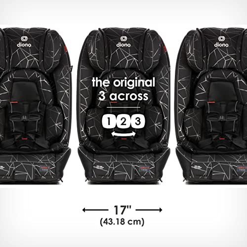 Diono Radian 3Rxt Luxe All-In-One Convertible Car Seat, 4-In-1 Rear And Forward Facing, 10 Years Of Use, Baby, Infant, Toddler To Booster Seat. Slimfit 3 Across, Black Platinum #TOP3