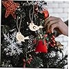 50Pcs Holiday Crafting Supplies and DIY Handmade Ornaments, Natural Unfinished Wood Slices with Hollow Mini Bird Pendants, for Scrapbooking and Home Decor #5