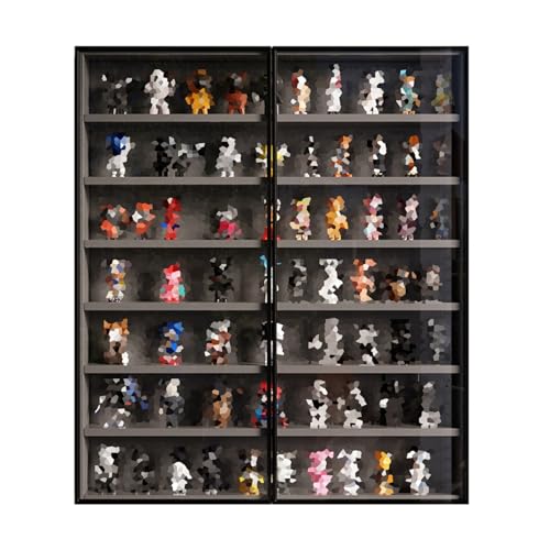 Vitrina negra de 37 niveles para figuras y...