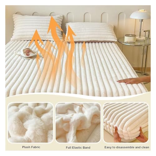 Drap housse velours chaud 90x200 protection matelas extensible