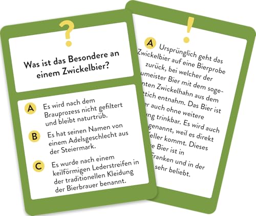 Bier Wissens-Quiz: 50 spannende und kuriose Fragen für Bier-Liebhaber | Partyspiel und originelles Geschenk für Bier-Fans | Ratequiz im Spielkartenformat