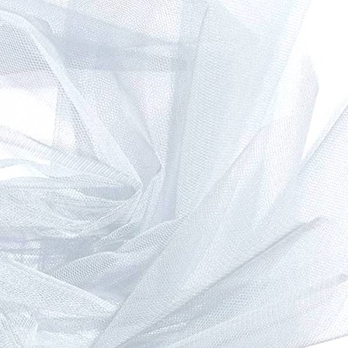 Tissu tulle souple largeur 300cm, vendu au mètre/ Blanc Réf 630 - Avenue des Tissus