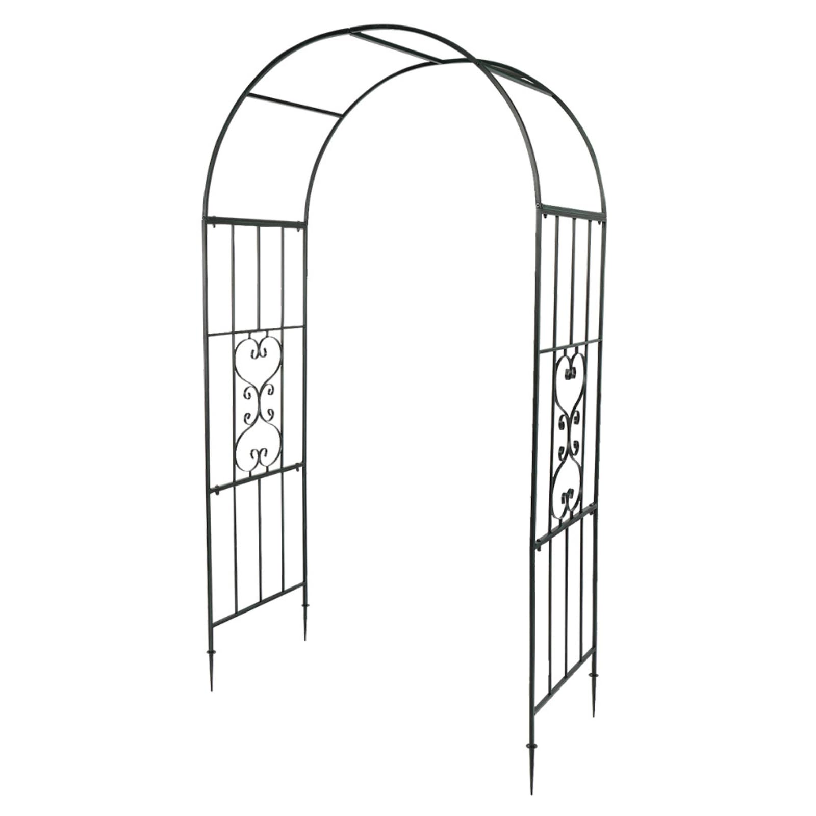 Arche de Jardin en métal – Vert Bronze Vintage – 118 x 56 x 221 cm – Support pour Plantes grimpantes, idéal pour Les rosiers, Les vignes et la décoration de terrasse
