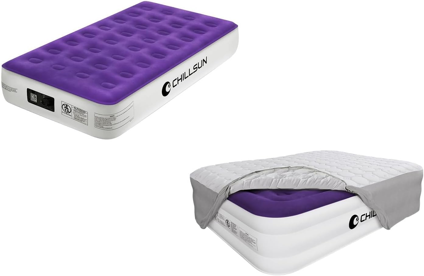 CHILLSUN 13inch Twin Air Mattress with Twin Air Mattress Pad Fitted Sheet