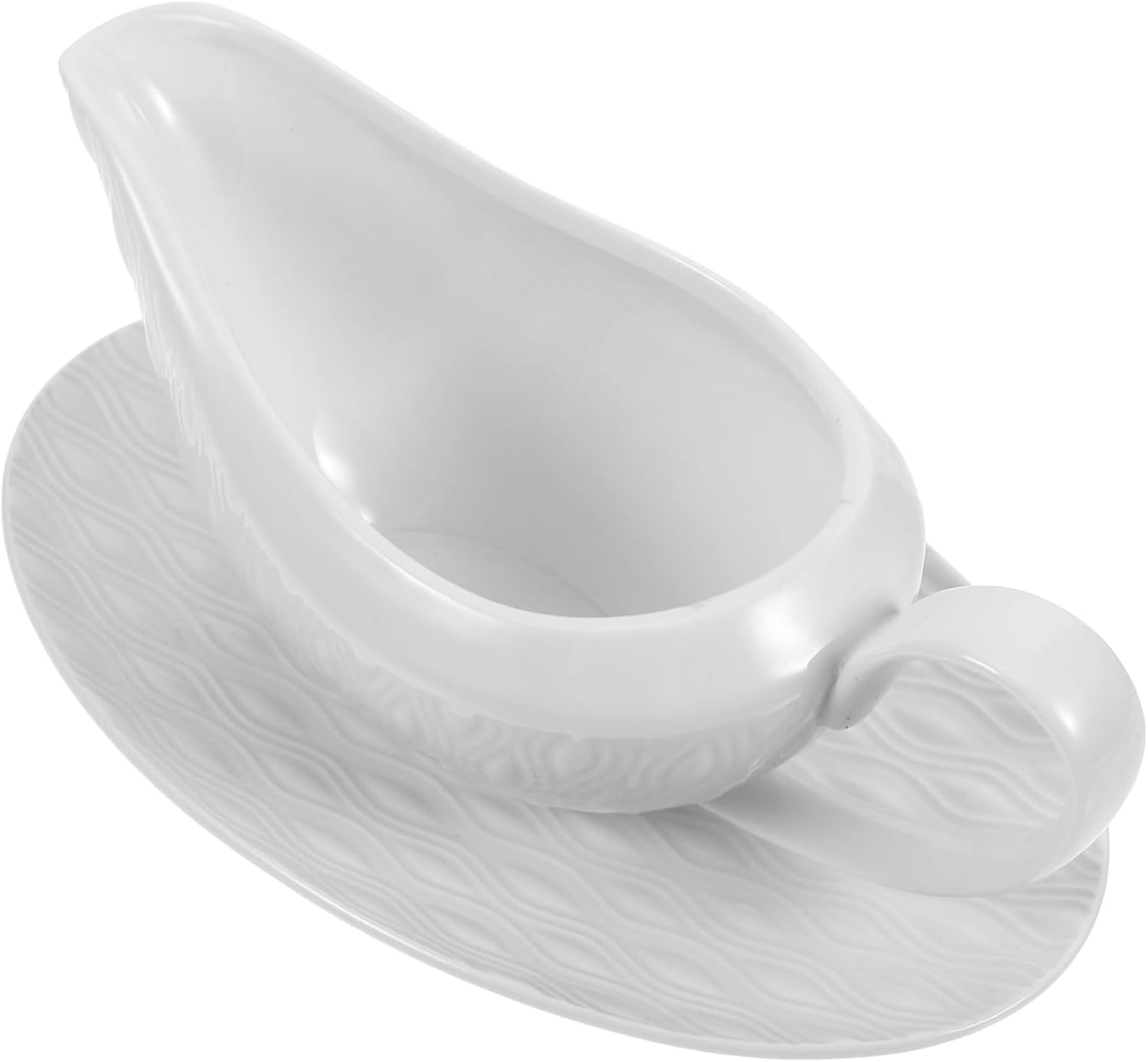 Ceramic Sauce Jug Gravy Boat with Handle 8.5oz for Restaurant Home Use
