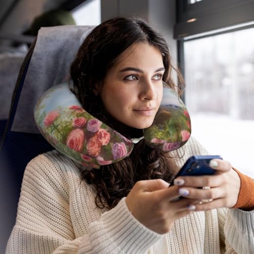 Almohada de espuma viscoelástica para viaje cuello U miniatura 6