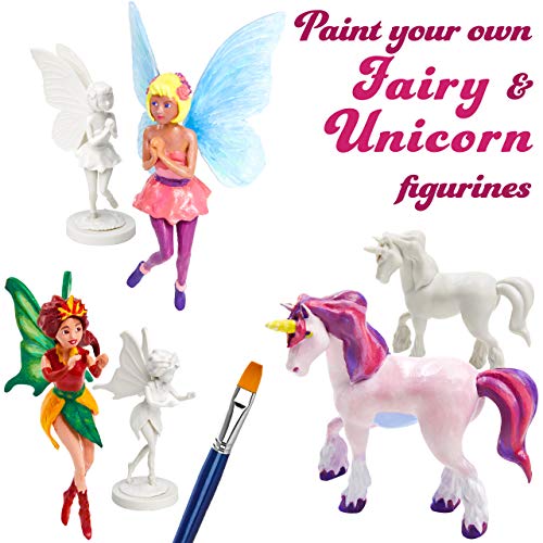 Little Growers Fairy Garden Craft Kit with Enchanted Unicorn and Light-Up Fairy Lights - Paint, Plant and Grow Your Very Own Fairy Garden Arts and Crafts Kit - for Kids All Ages Both Girls and Boys