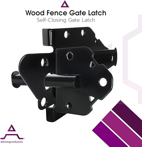 Miniatura 7 de Pestillo de puerta de cierre automático, pestillos de puerta de valla de madera, con bloqueo de almohadilla, cerradura de puerta con todos los