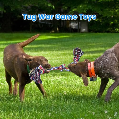 image for Feeko Heavy Duty Dog Rope Toys for Large Breed Aggressive Chewers, 2 P