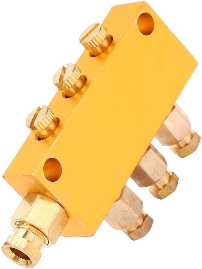 Oil Distributor TKType Adjustable Brass Lube Piston Separator Divider Valve Lubrication System(1 in 2/3 Out)(1in3out)