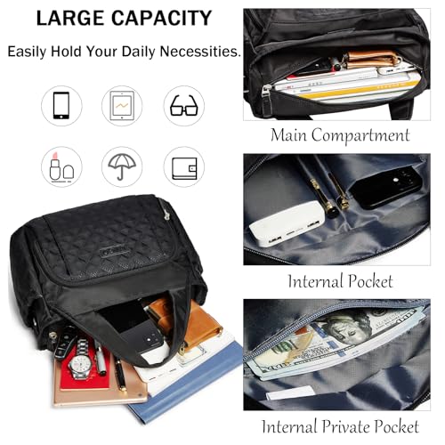 Medium Tote Bag for Women, Quilted Crossbody Shoulder Bags for Women with Zipper, Handbag Purse Top Handle Satchel2