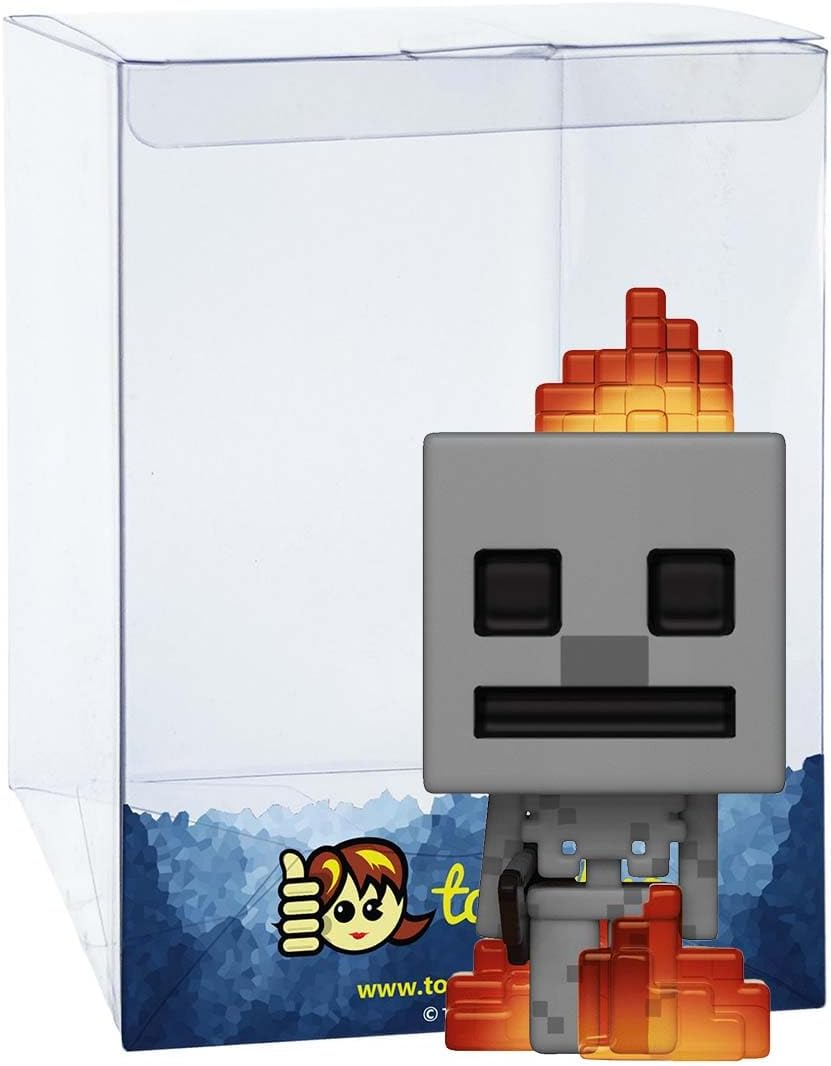 Funko Flaming Skeleton (Target Exc): P o p ! Games Vinyl Figurine Bundle with 1 Compatible Graphic Protector (326-26420 - B)