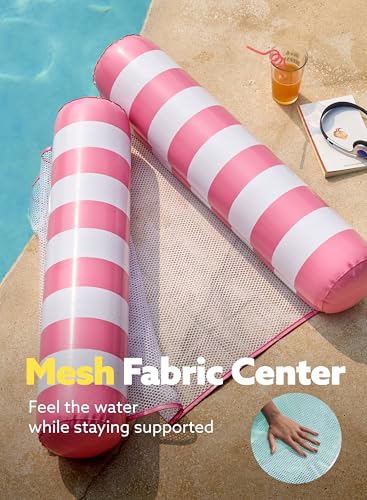 image for Sloosh 2 Packs Strip Type Hammock Pool Floats Adults, 4-in-1 Multi-Pur