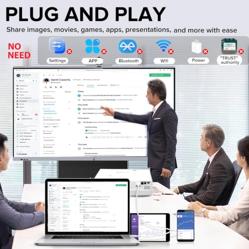 Image of KikoSaka USB C to HDTV Cable 4K 60Hz Type C to HDTV Adapter High Speed | USBC Digital AV Thunderbolt 3 /4 /5 for TV Monitor Projector Compatible with iPhone 17 16 15, Galaxy and More USB-C Device 6FT