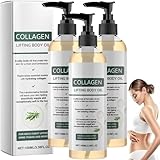 A-ceite Corporal Lifting Con Colágeno - 3×100 Ml A-ceite Corporal Nutritivo, AceitePara El Cuidado De La Piel, Solución Nutritiva E Hidratante Para Cuello, Escote, Los Brazos, Las Piernas