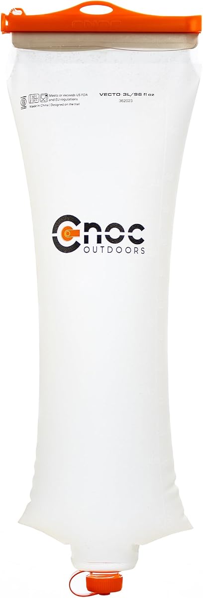 Vecto Water Collection and Filtration Bag (2L, 3L) - 28mm Neck Compatible with Popular Filters - Wide Opening for Easy Water Collection - Lightweight, Compact, Durable Tethered Cap and Slider