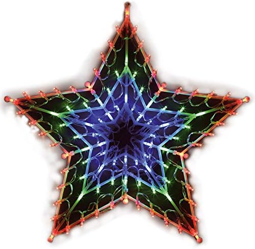 Sentik® 100 LED Multi Colour Christmas Star Silhouette Window Decoration Chaser Lights Home Gift Indoor Outdoor Use 51cm