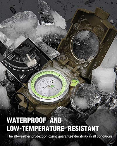 image for Eyeskey Multifunctional Military Metal Sighting Navigation Compass wit