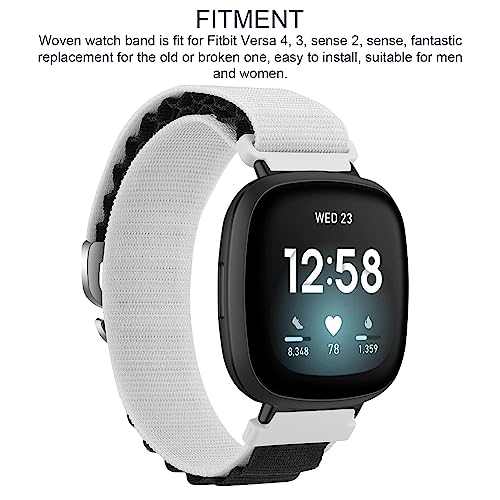 Correa de nailon elástico para reloj Fitbit Versa miniatura 4