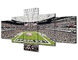 Wall Art Allegiant Stadium Canvas Wall Art for Living Room American Football Team Modern Painting Nevada Las Vegas Sports Picture for Bedroom Office Home Wall Decor Frame Ready to Hang, 50"Wx24"H