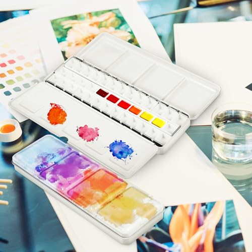 Caja pintura vacía para acuarelas ideal para pintar paisajes al aire libre 5