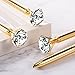 Bememo 12 Pieces Big Diamond Crystal Ballpoint Pens and 6 Pieces Ballpoint Pen Refills, Black Ink (Gold)