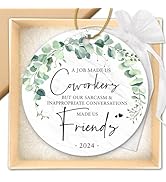 ZAGKOO Coworker Ornament for Work Bestie, Women Friends - Chance Made Us Coworkers - Friendship G...