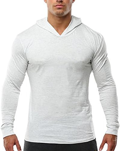 palglgMen's Bodybuilding Tapered Slim Fit Sweatshirts Active Hoodies