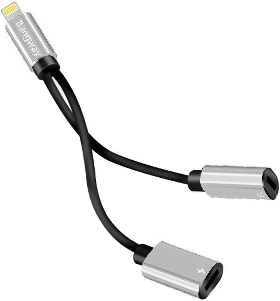 yifumaoyi Adlorey Compatible Jack Headphone Adapter Connector Audio Charger Splitter Aux Dual Adaptor