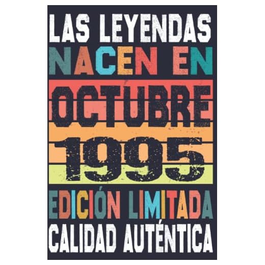 Cumpleaños Vintage Leyendas Nacen en Octubre 1995: Regalo de 27 cumpleaños para mujeres y hombres, regalo de 27 cumpleaños para él/ella, Cuaderno Diario | regalos de Octubre...