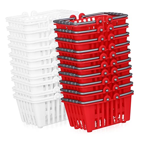 INOOMP 20pièces Miniature Supermarket Baskets Paniers Décoratifs Miniatures Pour Maison De Poupée Accessoires De Jouets Détails Réalistes Pour Jeux Et Décorations Maison