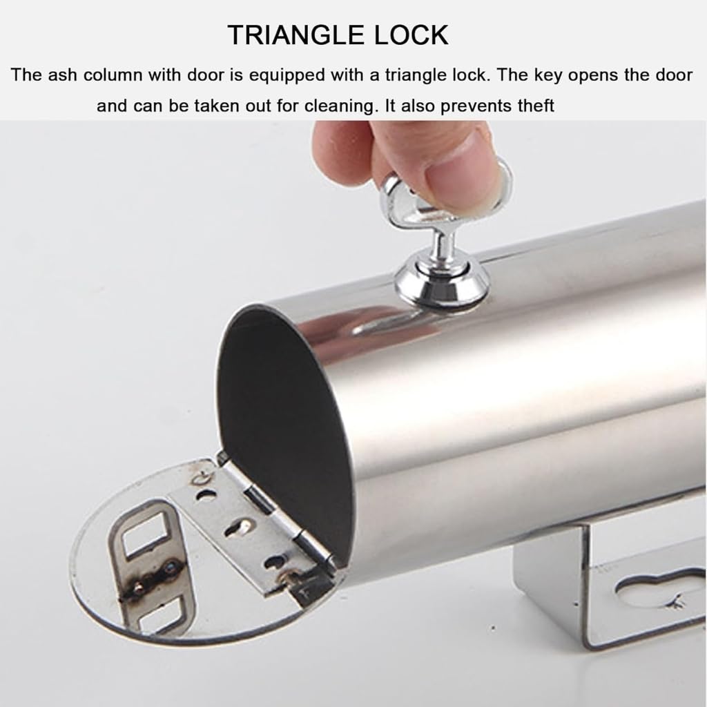 Wall Mounted Outdoor Metal Ashtray Fires Safe Metal Cigarettes Disposal Receptacle Commercial Design for Public