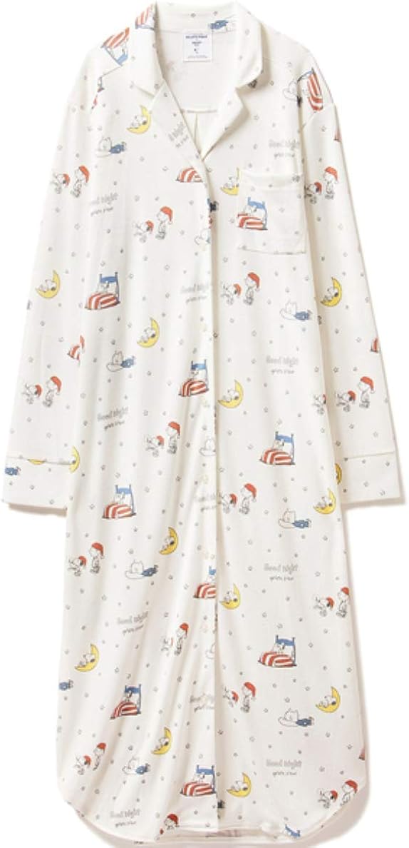 Amazon Gelato Pique Peanuts Snoopy ジェラート ピケ スヌーピー コラボ ベッドルーム シャツドレス ワンピース ルームワンピース ネグリジェ 通販