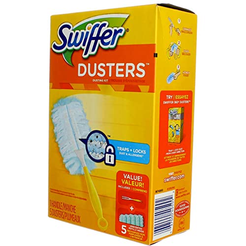 Swiffer 180 Dusters Starter Kit Unscented Scent, 1 Set (Packaging May Vary) #TOP5