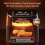 Cosori 9-in-1 TurboBlaze Air Fryer 6 Qt, Premium Ceramic Coating, 90°–450°F, Precise Heating for Even Results, Air Fry, Roast, Bake, Broil, Dry, Frozen, Proof, Reheat, Keep Warm, 120V