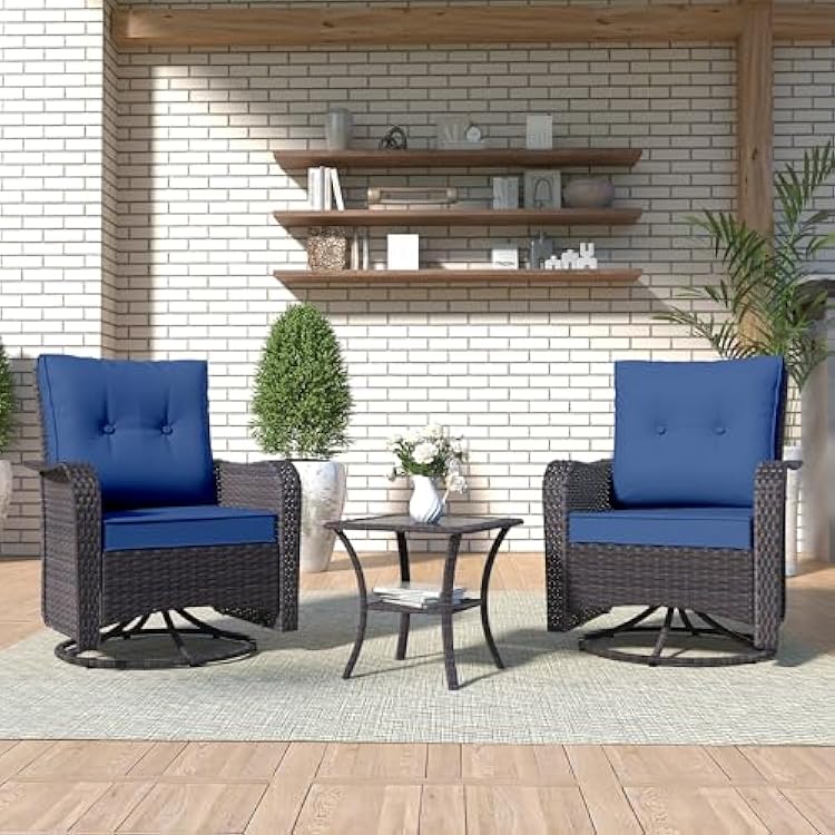 Kurapika Pieces Patio Furniture Set Outdoor Swivel Martinique Ubuy