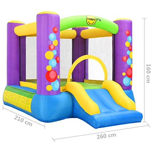 Tidyard Castillo Hinchable para Niños Castillo Hinchable con Tobogán Happy Hop 260X210X160 Cm PVC Multicolor