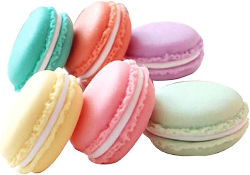 LIOOBO 6pcs Macaron Mini Storage Box Plastic Carrying Pouch for Jewelry