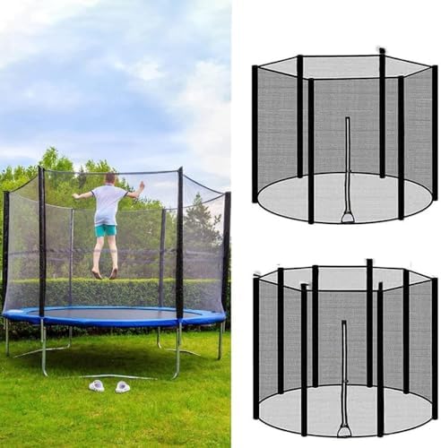8ft 10ft 12ft 13ft 14ft Trampoline SafetyResistant Strong Enclosure Netting for Outdoor Circular Garden TrampolinesDurable & Secure Protection for Kids