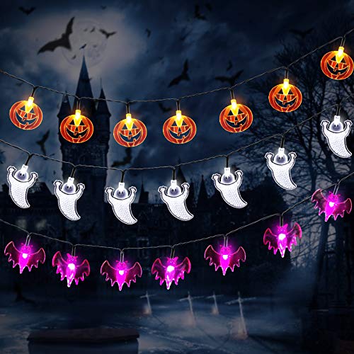 Buy YUNLIGHTS Halloween String Lights, 3 Packs Battery Operated