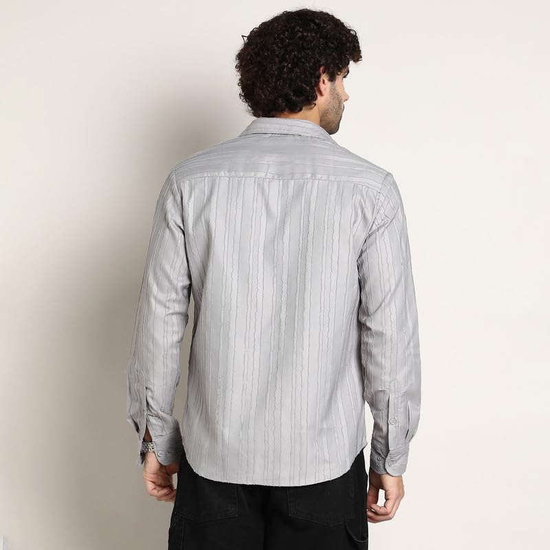 Image of CAHOOT Men's Shirt for Casual Wear | Mid-Rise | Regular Fit | Button Closure | Shirt Crafted with Comfort Fit for Everyday Wear
