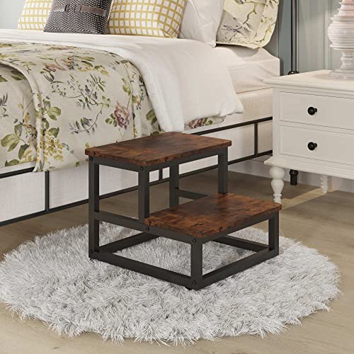Step Stools For Adults, Bed Steps For High Beds,Kitchen Step Stool,Heavy Duty 2 Step Stool,Wide Wooden Step Stools For Kids, Step Stool For Rv #TOP1