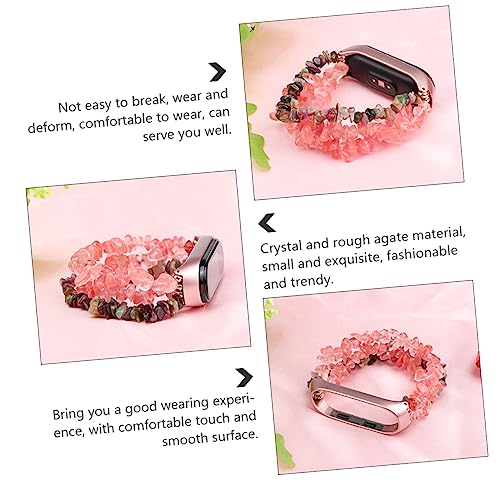 1pc Agate Watch Strap Elegant Crystal Wristband for Rough Jewelry Band Lightweight and Fashionable Design for Daily Wear 5