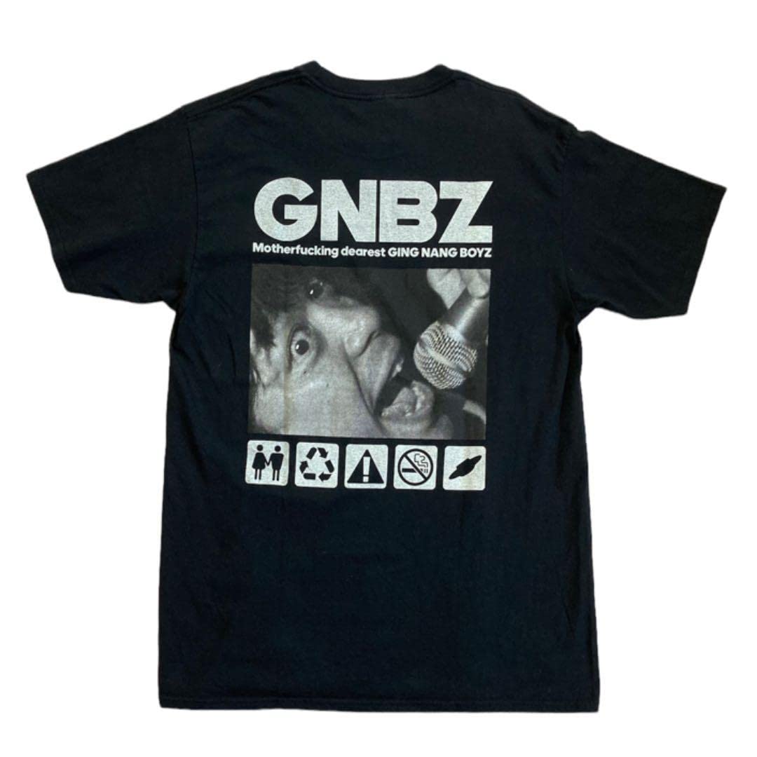 レッド系 長袖Tシャツ 銀杏BOYZ GB Heart 黒色 Lサイズ ロンT 1枚