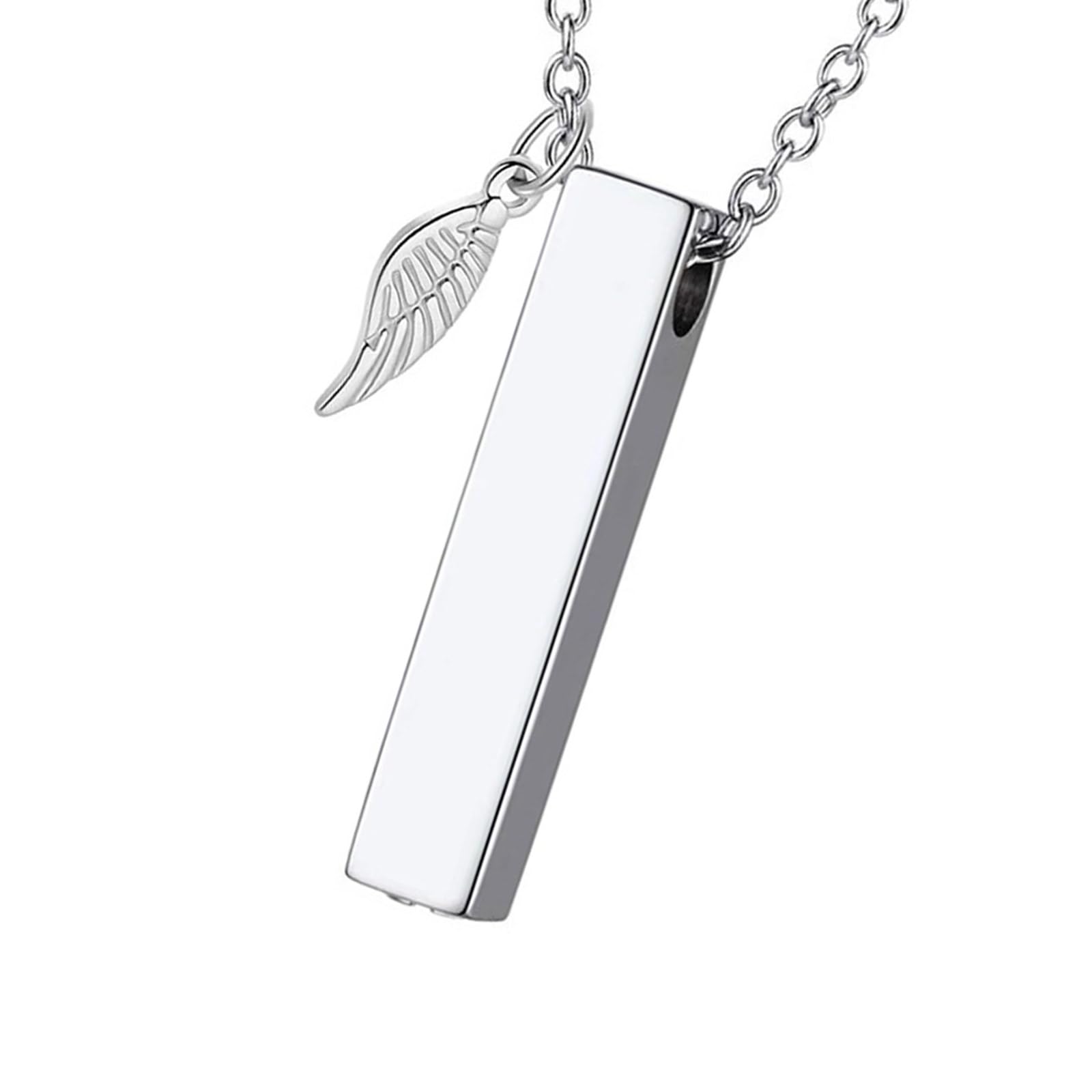 NEWFT Pet Cremation Jewelry Angelic Wing Pendants Ashes Locket Necklace Pet Memorial Jewelry Ashes Holder for Human Remembranc