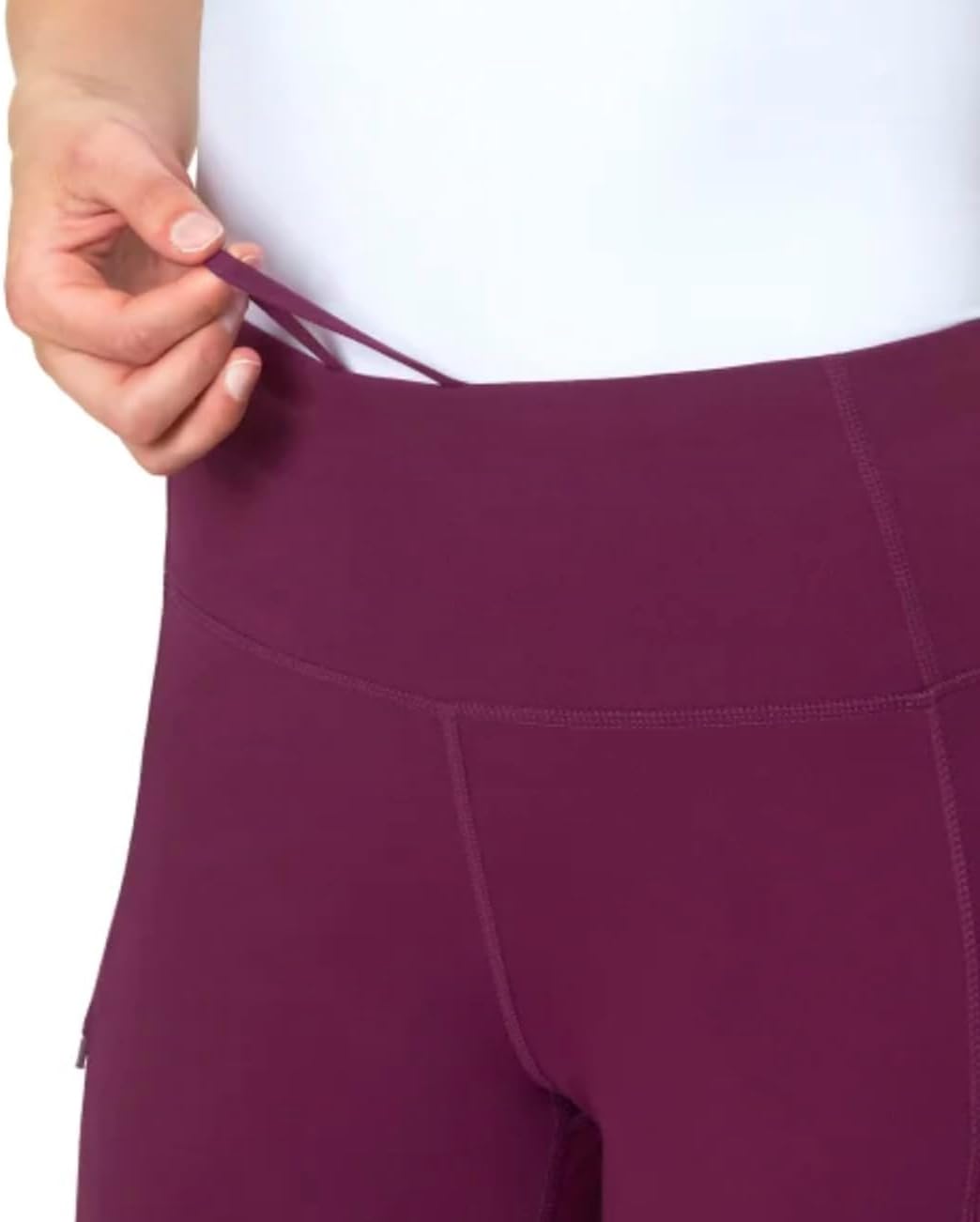 Mondetta World Outfitter Women's Moisture Wicking Cropped Legging Pant with Side Zip Pockets