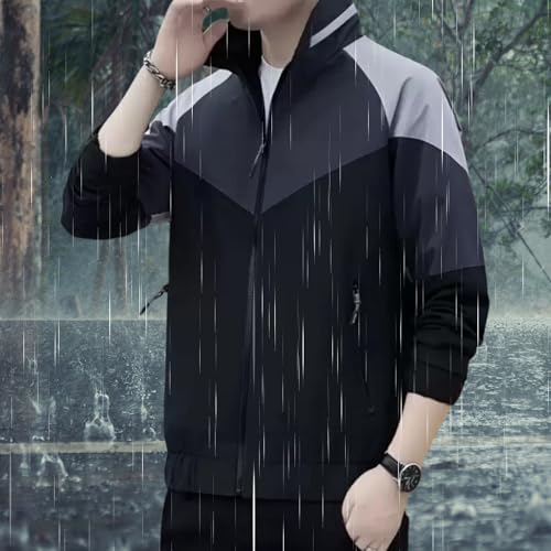 Image of MIA FASHION Mens Water Rasistance Jacket for Light Rain Full Sleeves Zipper Jacket Inside Pocket for Bike Riders & Outdoor Activity