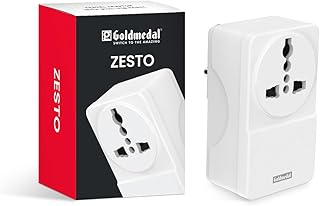 Goldmedal Zesto Travel Adapter with International Socket & Dual Port USB- A | 3-Pin Socket | Multiplug Adapter for Travel, Price In India
